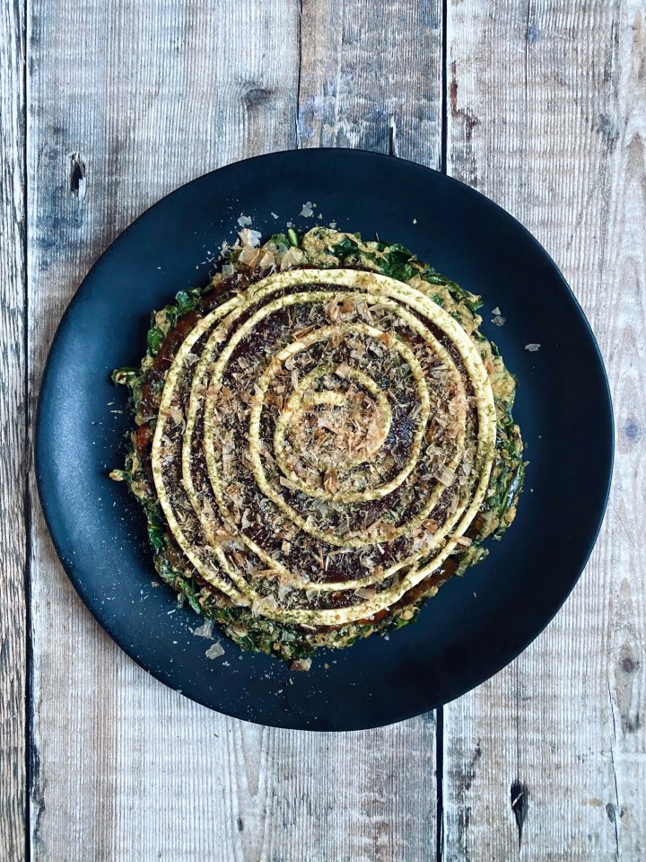 Broccoli Leaf Okonomiyaki